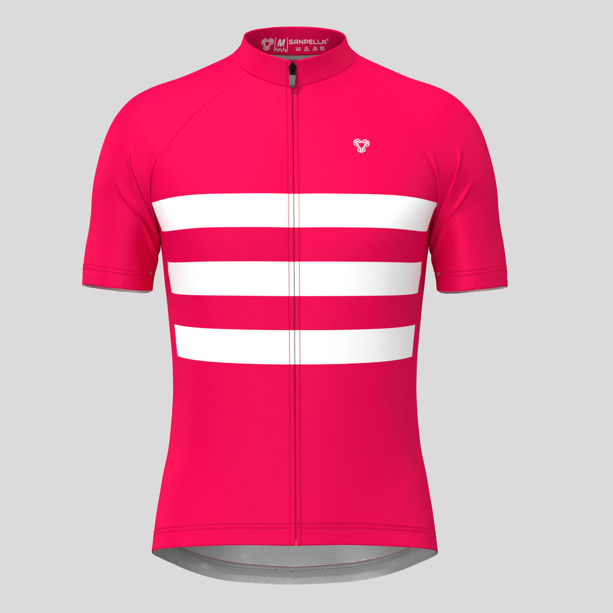 Men's Classic Stripes Cycling Jersey - Jester Red