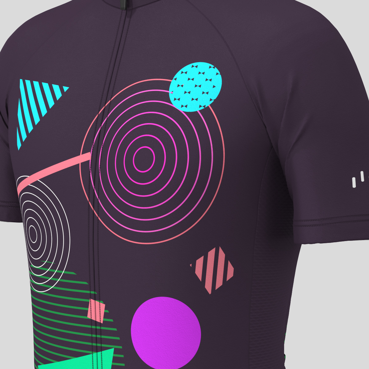 Abstract Memphis Men's Cycling Jersey - Purple