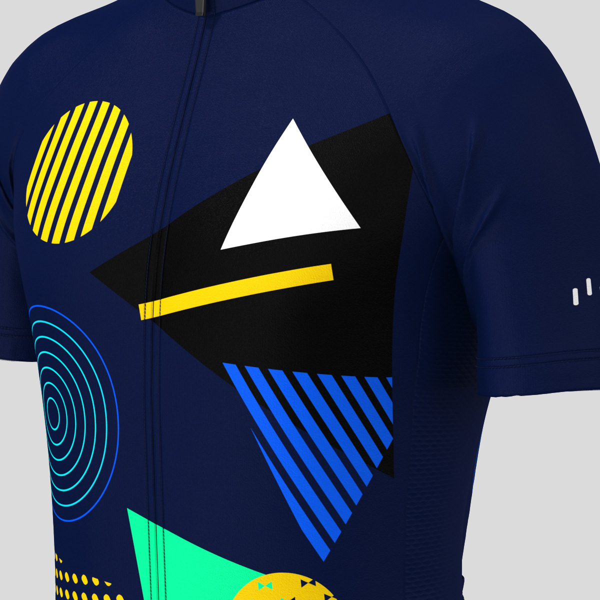 Abstract Memphis Men's Cycling Jersey - Ink