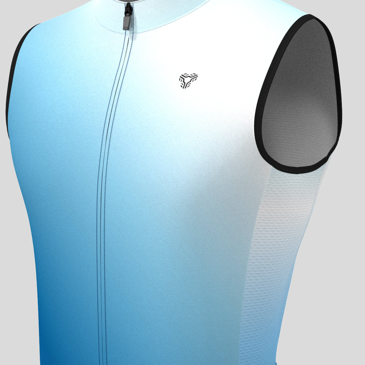 Men's Minimal Fade Sleeveless Cycling Jersey - Flow Aqua