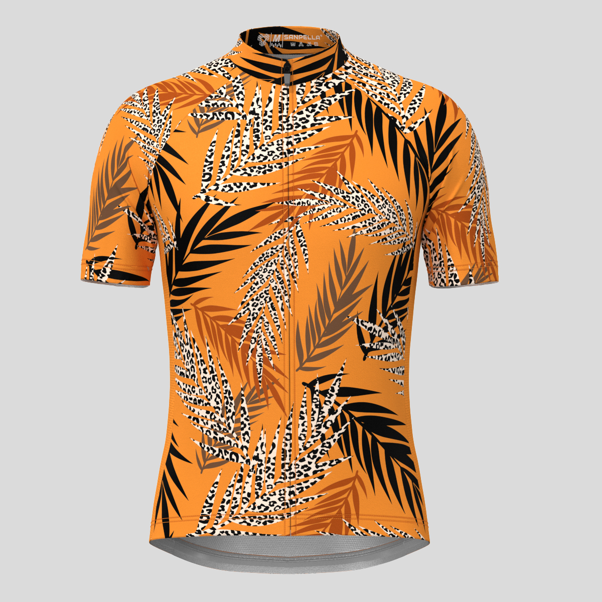 Tropical Exotic Leaves Leopard Men's Cycling Jersey