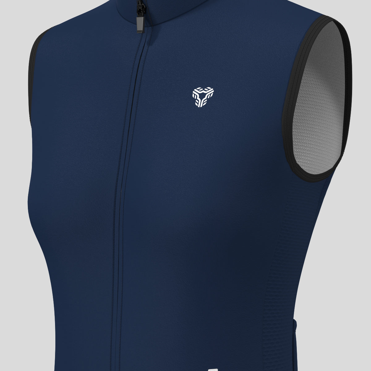 Women's Minimal Solid Sleeveless Cycling Jersey - Navy