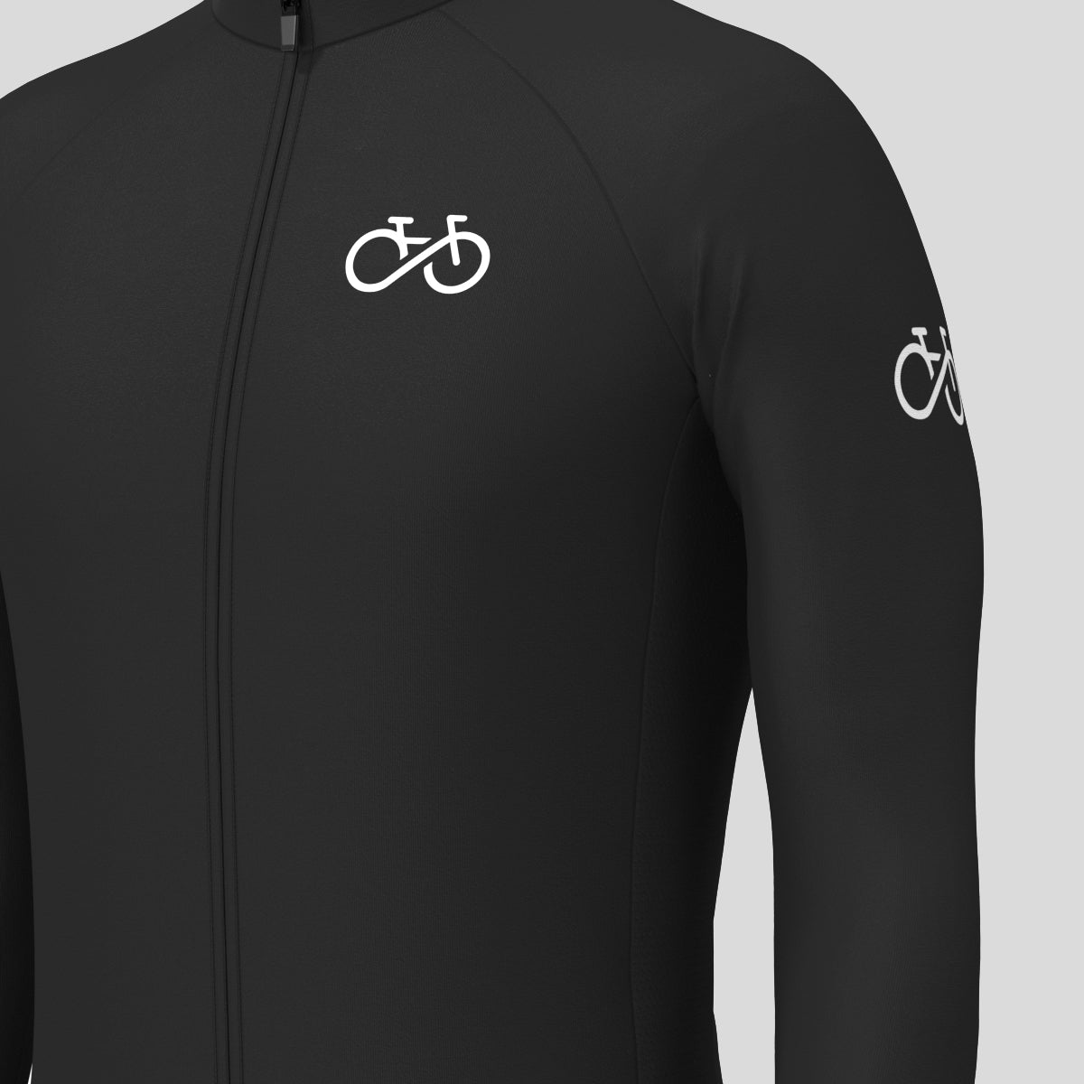 Men's Ride Forever LS Cycling Jersey - Black