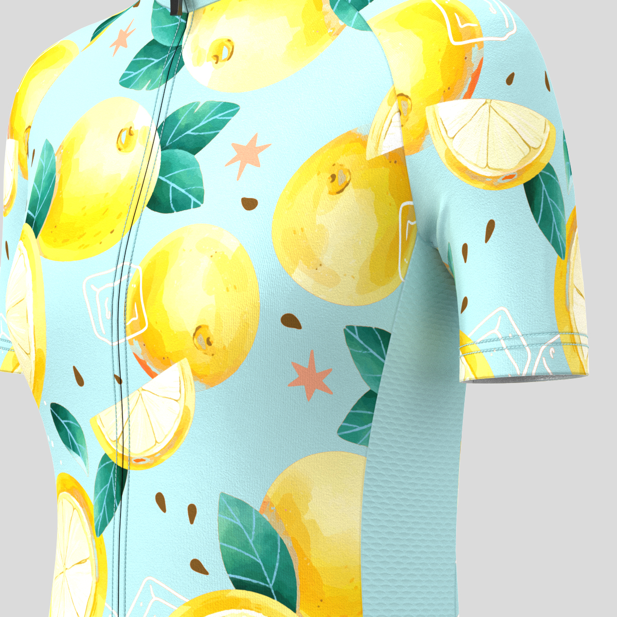 Classic Orange Men's Cycling Jersey - Blue