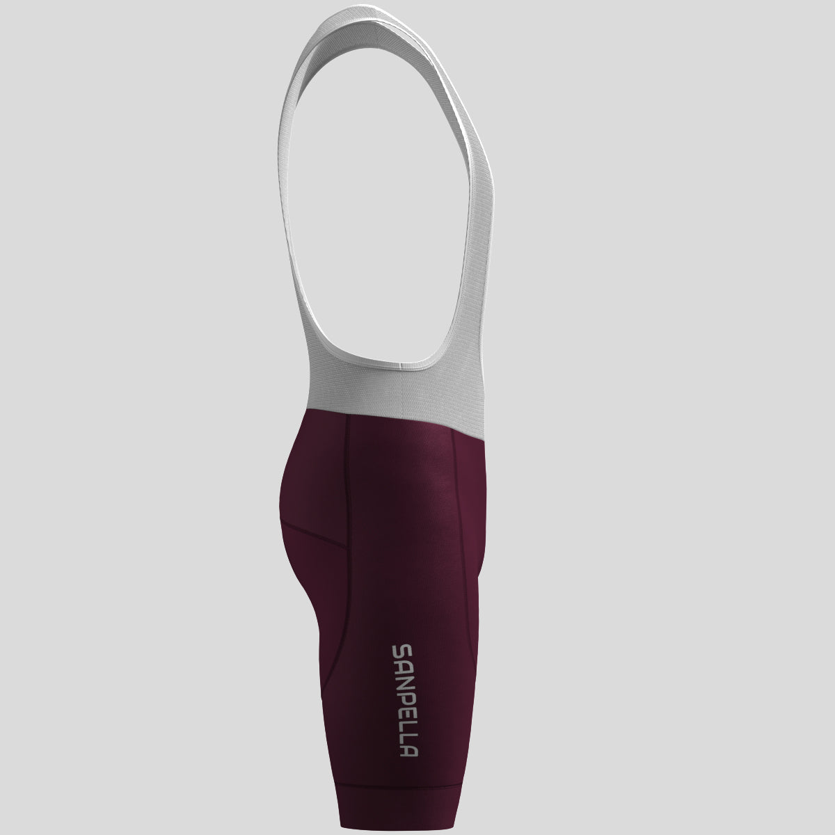 Minimal Solid Men's Bib Shorts  - Burgundy