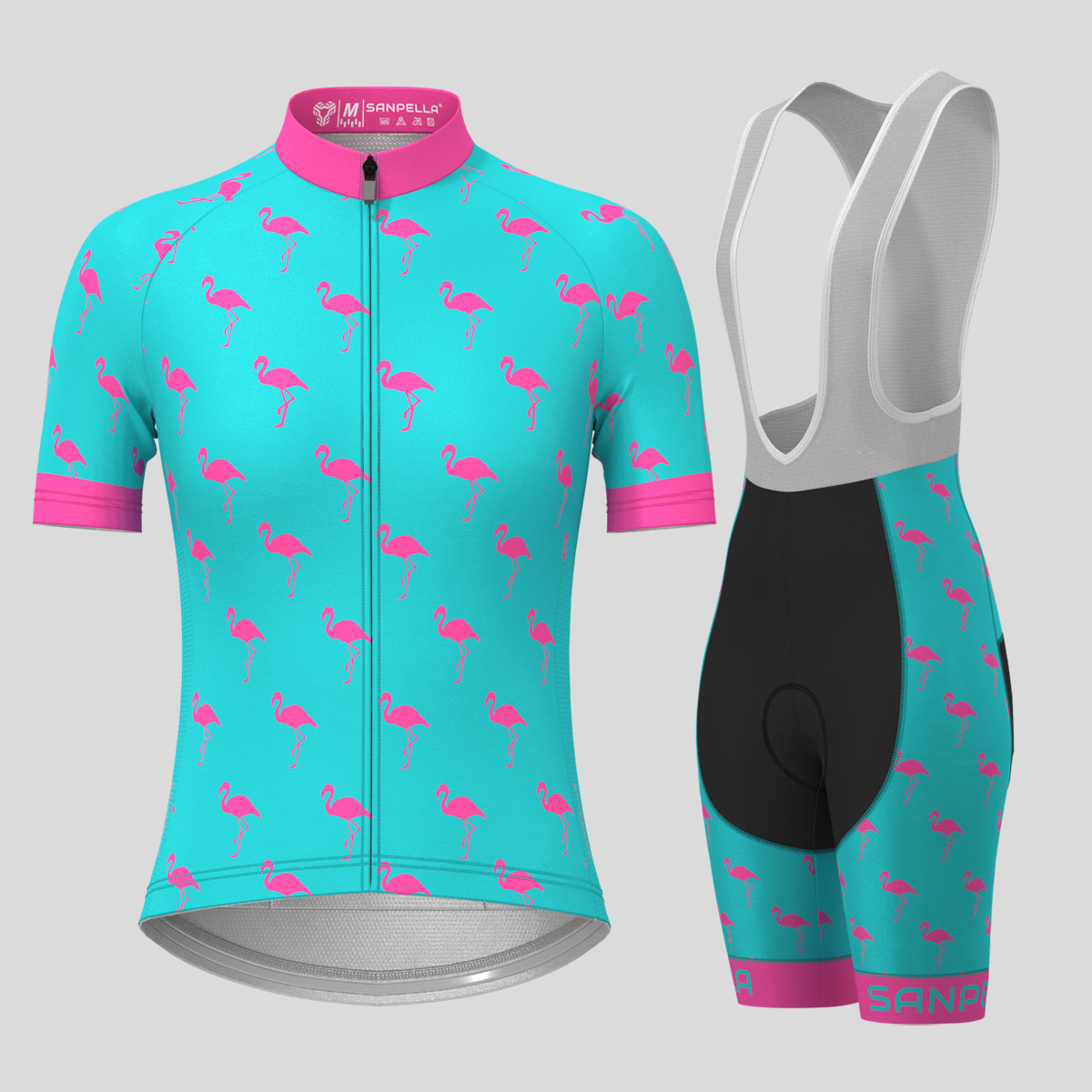 Flamingo Women's Cycling Kit - Pink/Blue