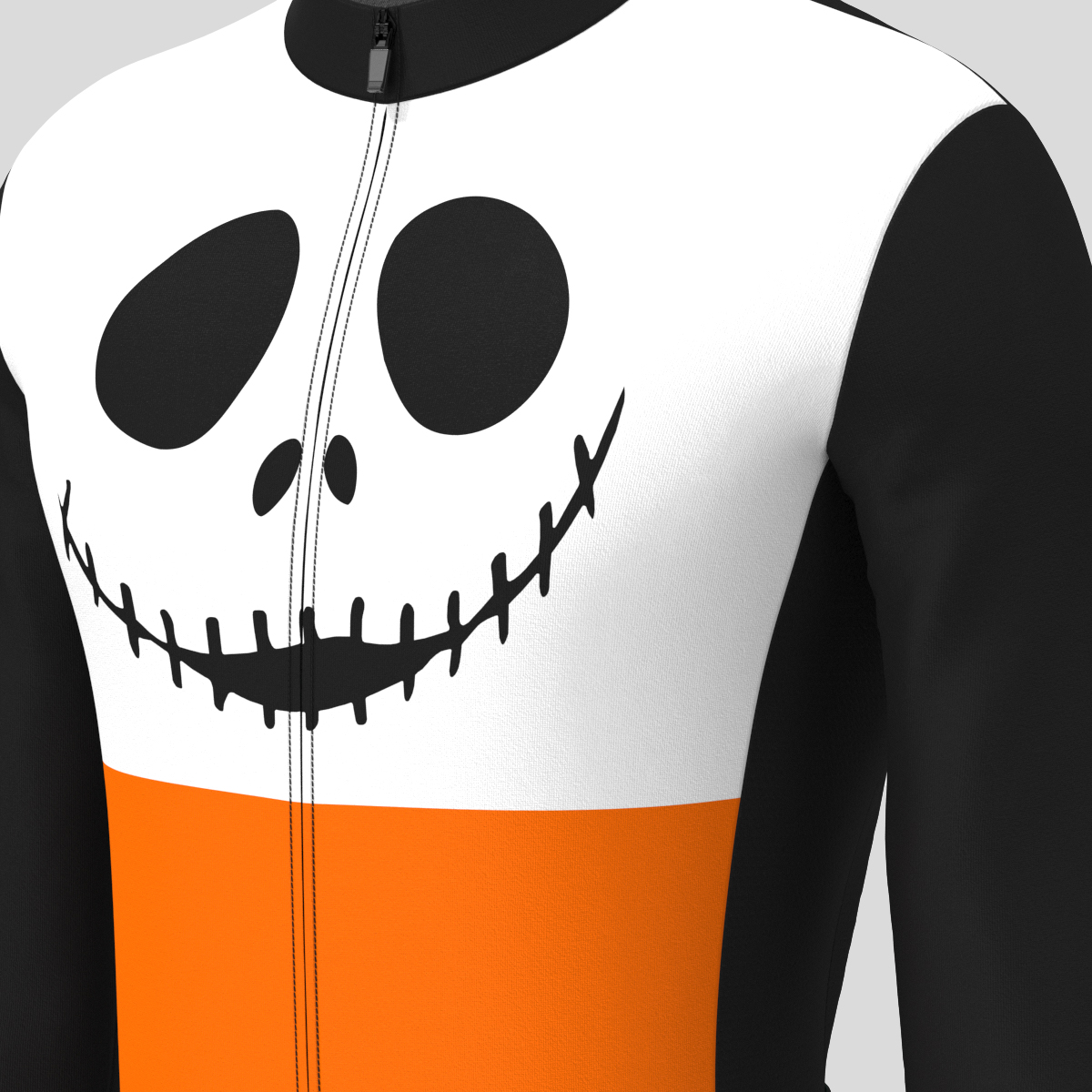 Men's Halloween Jack Face LS Cycling Jersey