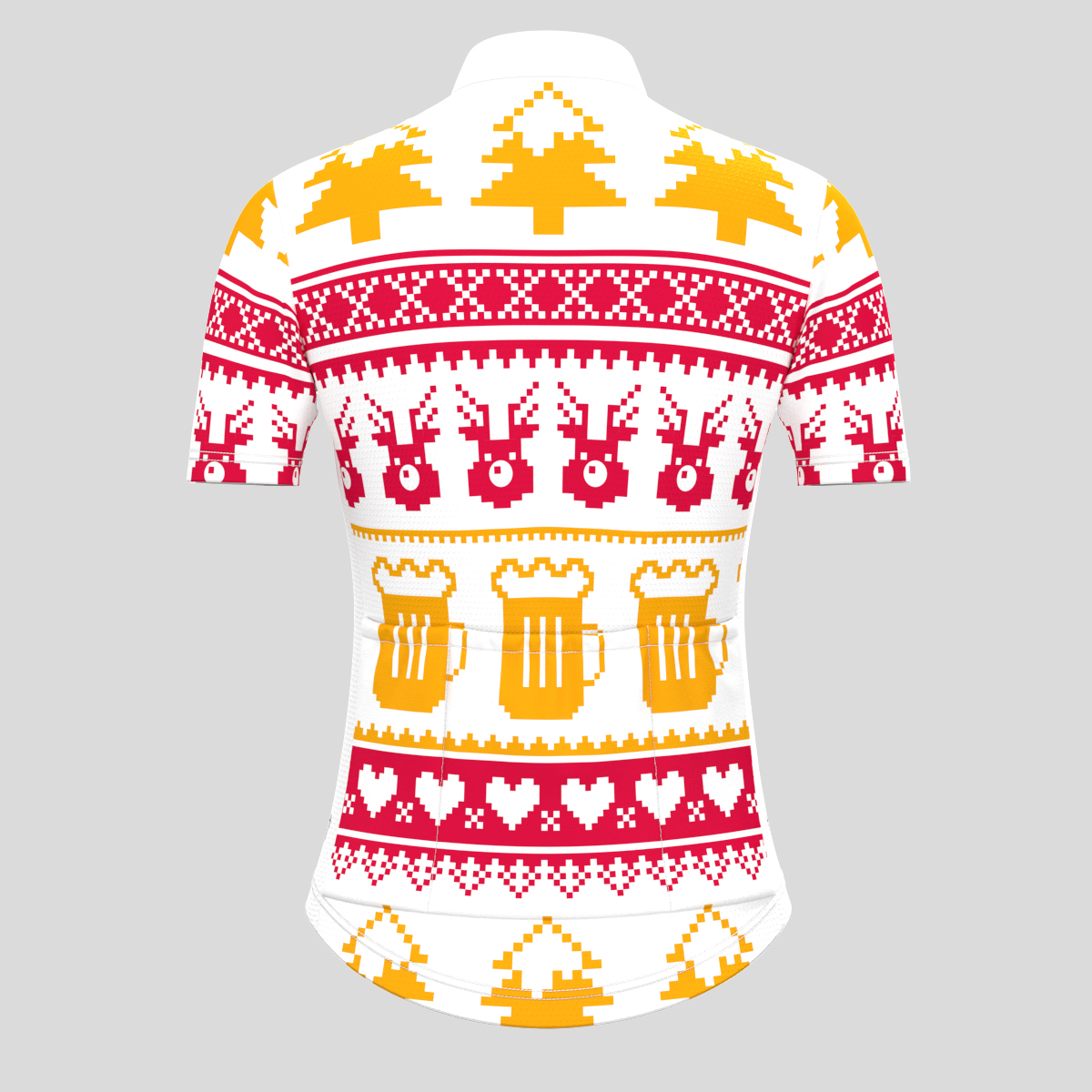 Christmas Sweater Beer Reindeer Women's Cycling Jersey