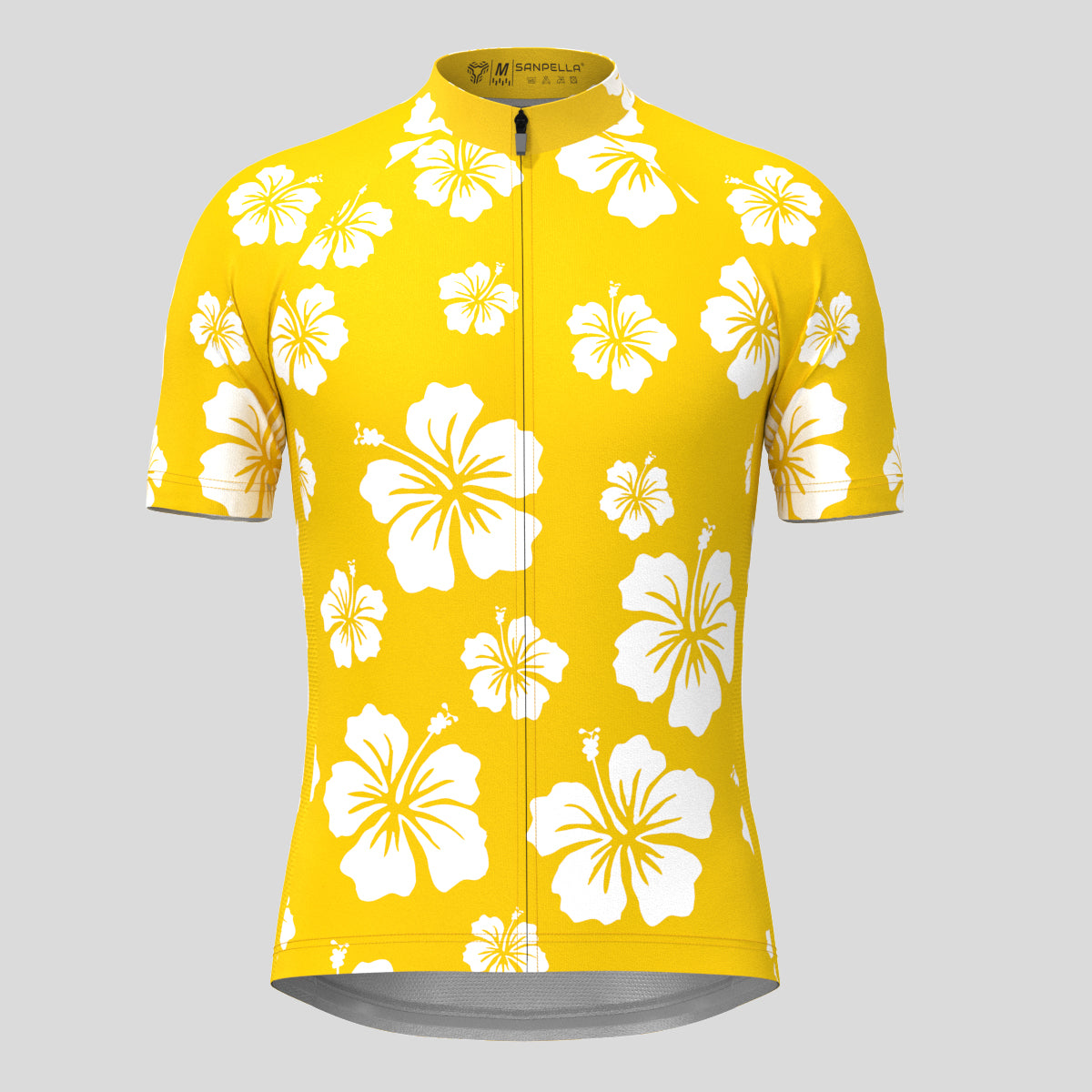 Hawaii Floral Aloha Men's Cycling Jersey - Yellow
