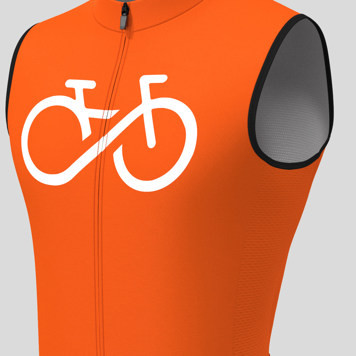 Men's Bike Forever Sleeveless Cycling Jersey - Tangerine