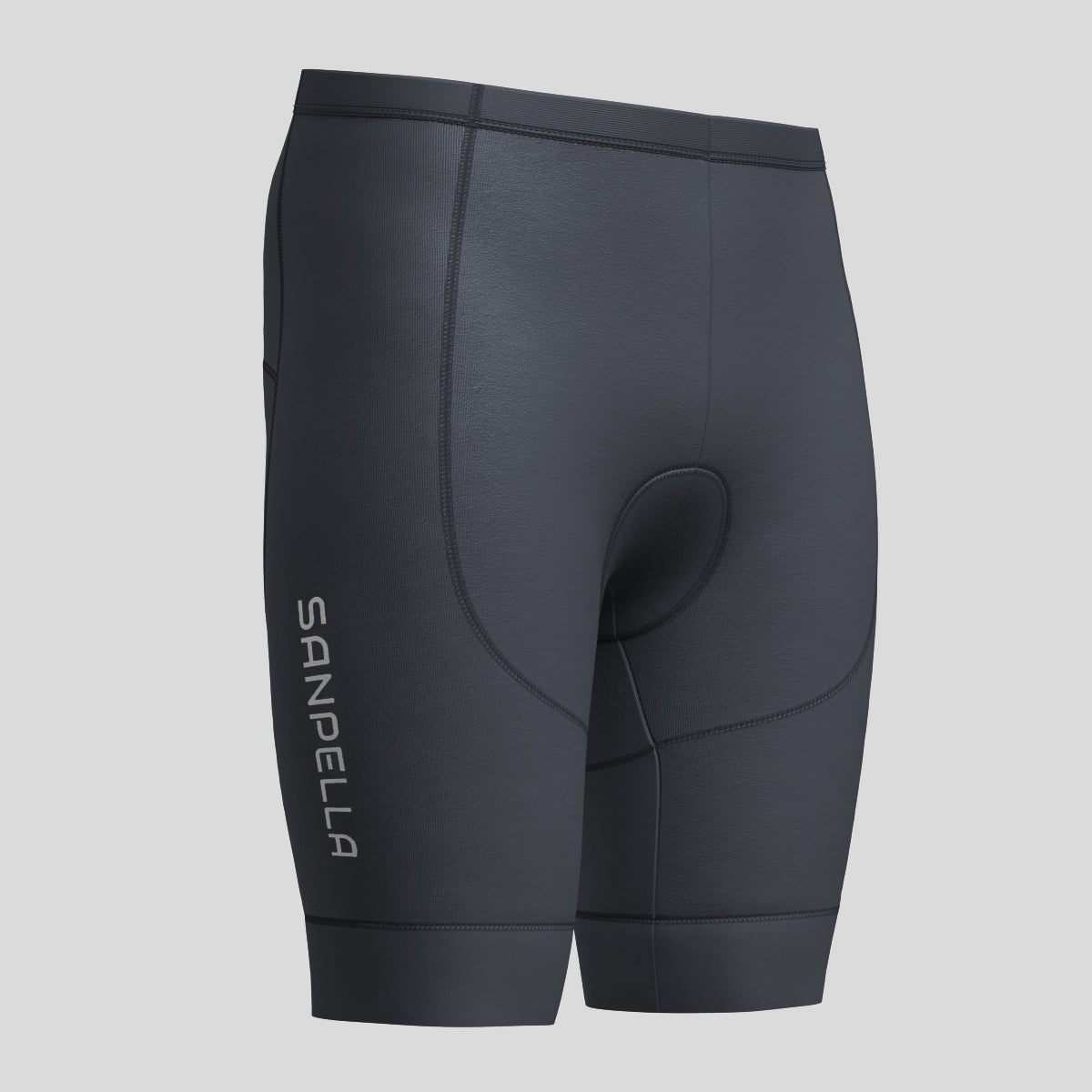 Minimal Solid Men's Cycling Shorts - Graphite