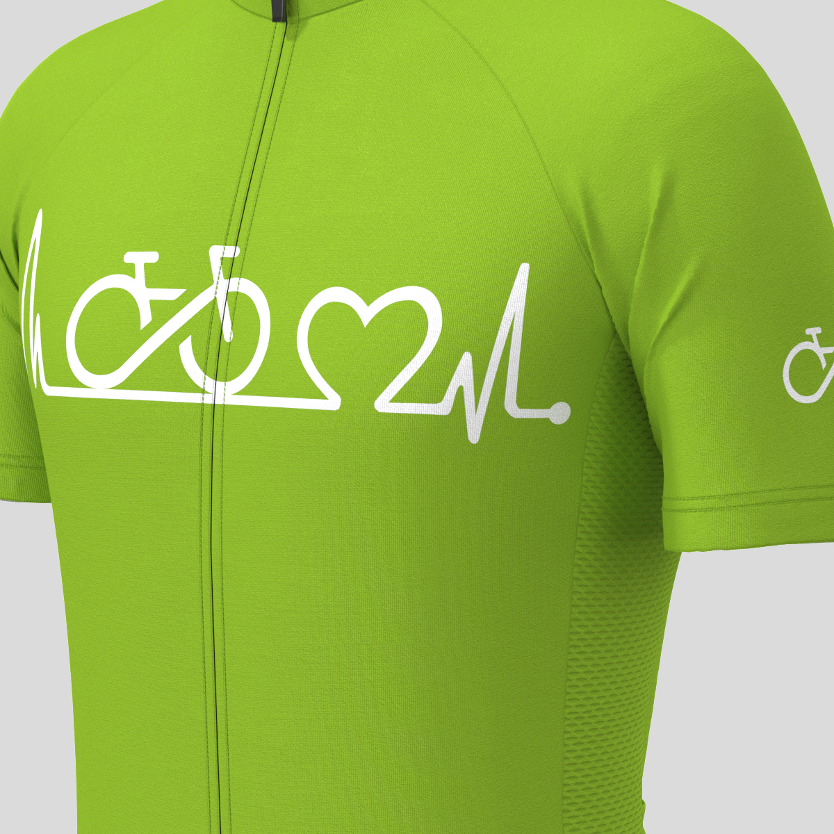 Bike Heartbeat Men's Cycling Jersey - Wasabi