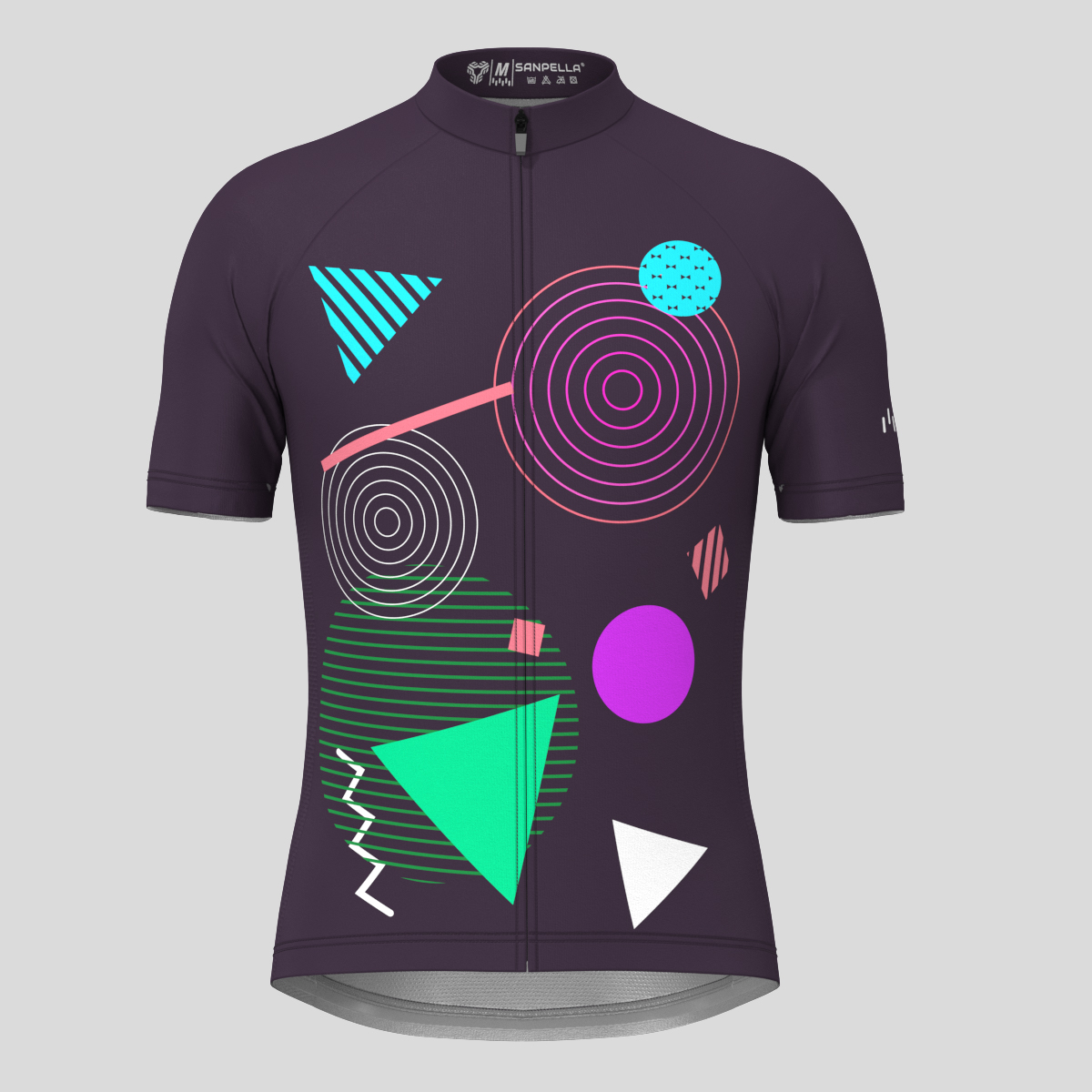 Abstract Memphis Men's Cycling Jersey - Purple