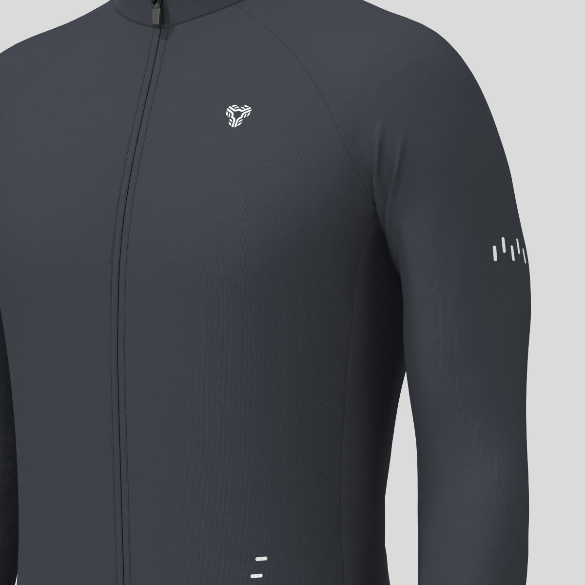 Men's Minimal Solid LS Cycling Jersey - Graphite