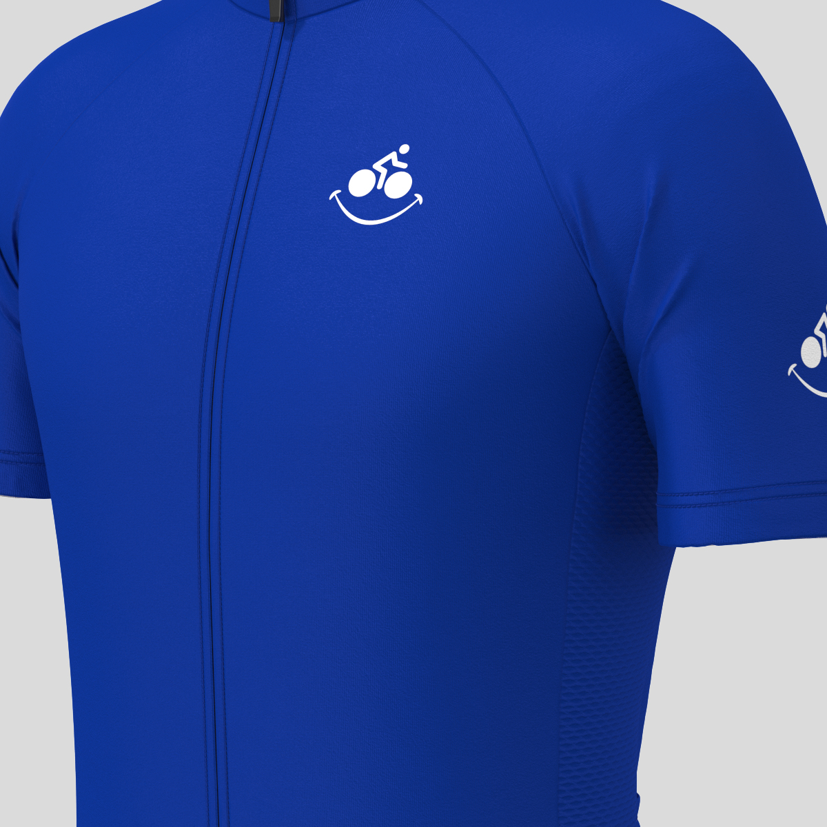 Men's Bike Smile Cycling Jersey - Racing Blue