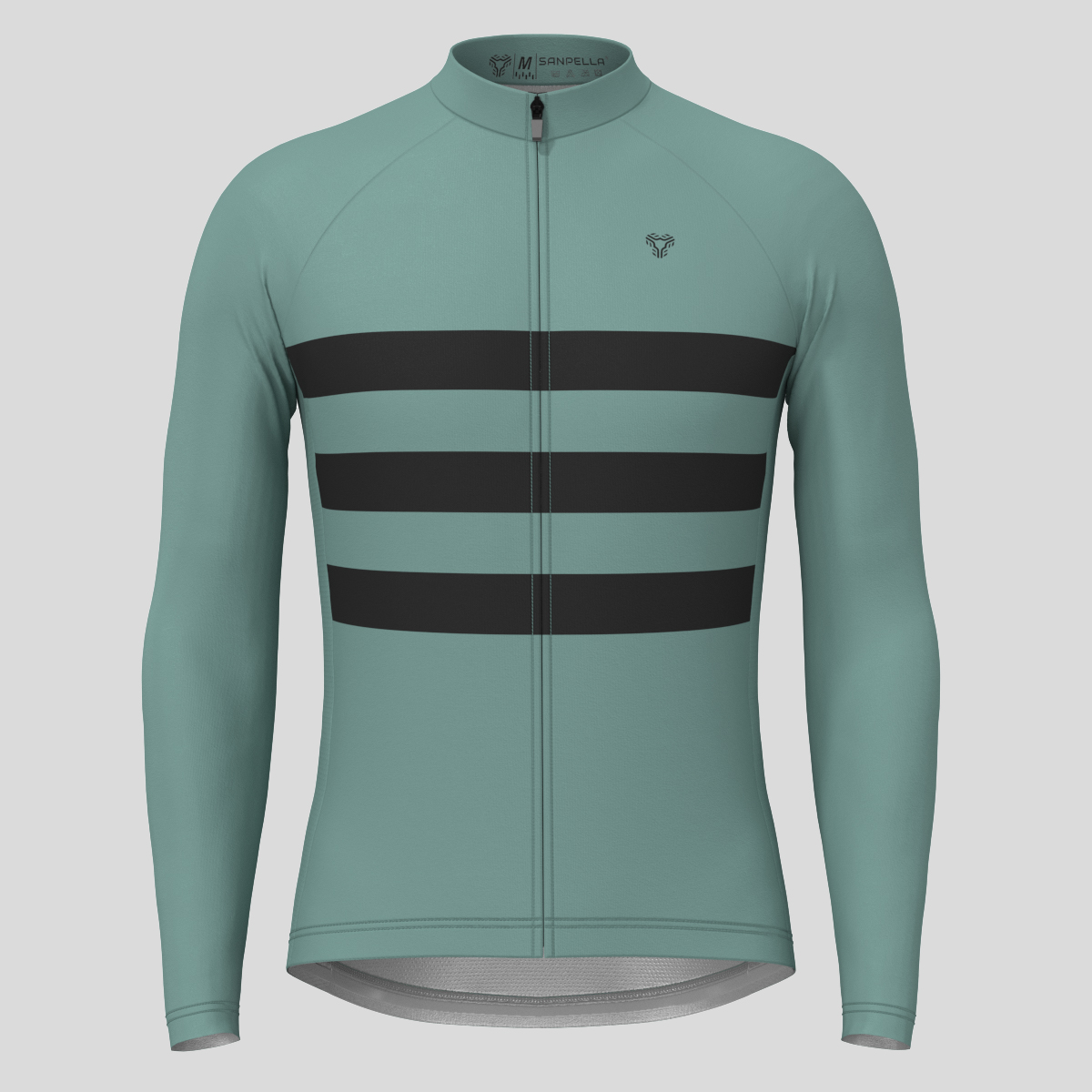 Men's Classic Stripes LS Cycling Jersey - Sage