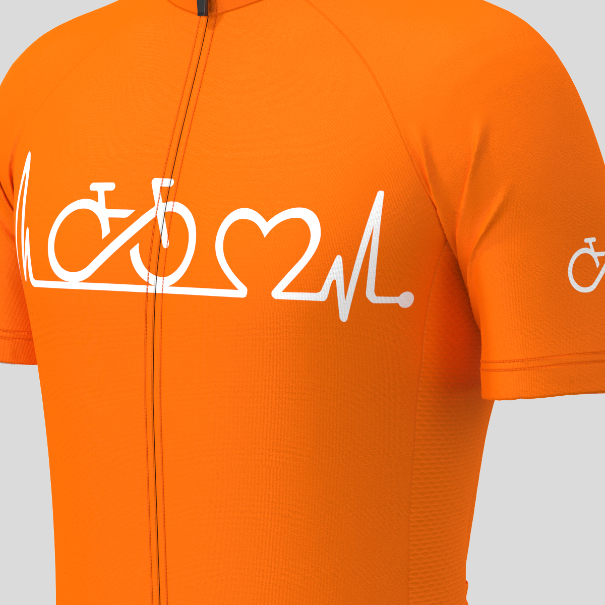 Bike Heartbeat Men's Cycling Jersey - Orange