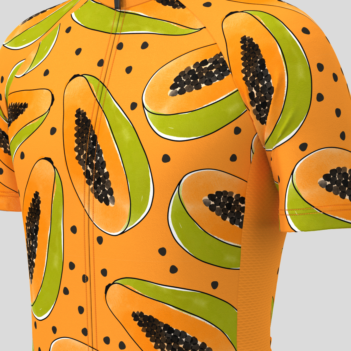 Watercolor Papaya Men's Cycling Jersey Sanpella.cc