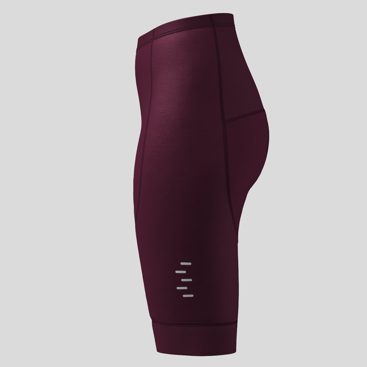 Minimal Solid Women's Cycling Shorts - Burgundy