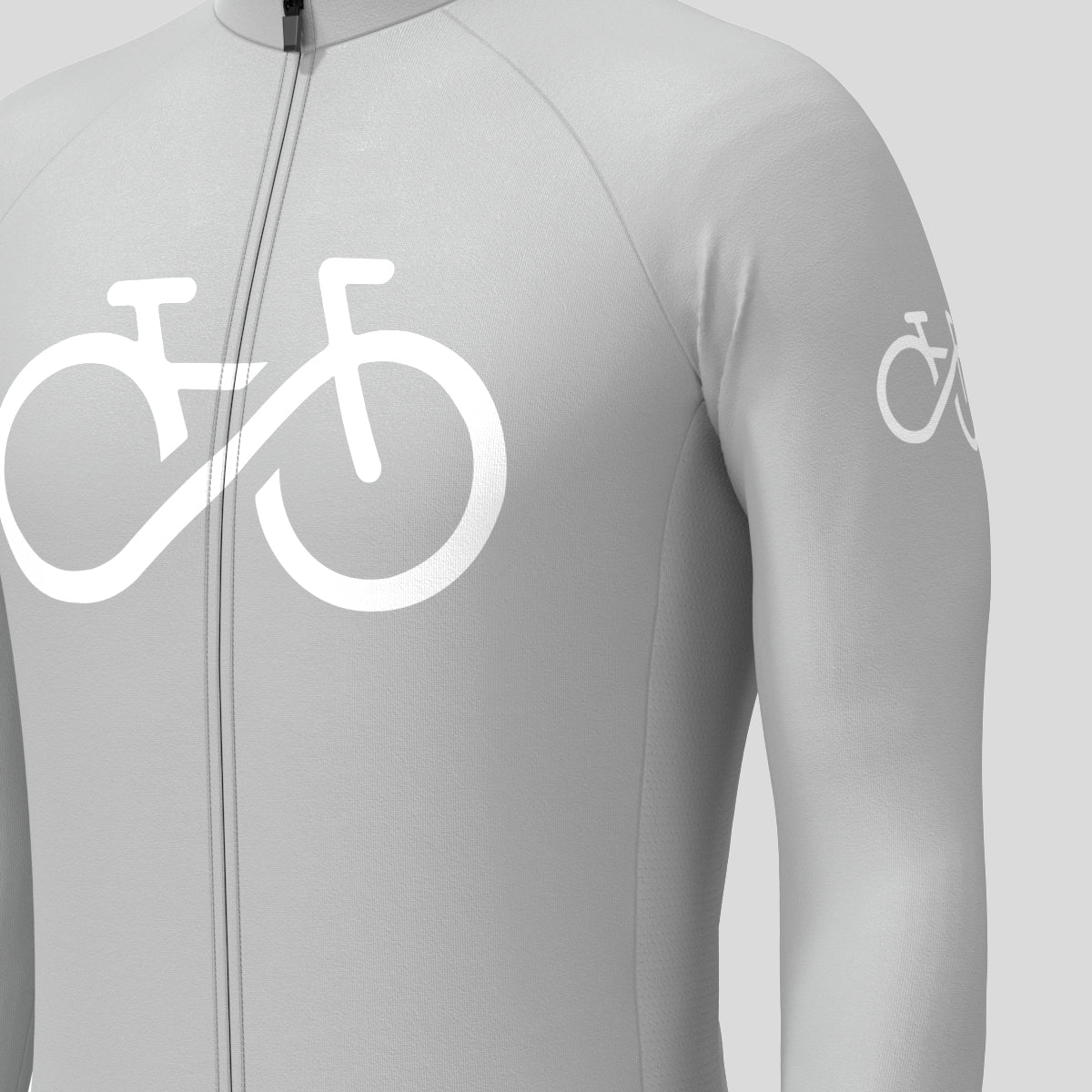 Bike Forever Men's LS Cycling Jersey - Gray