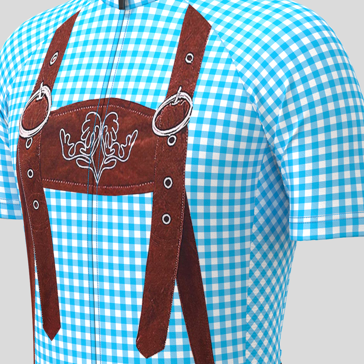 Men's Oktoberfest Costume Cycling Jersey - Blue
