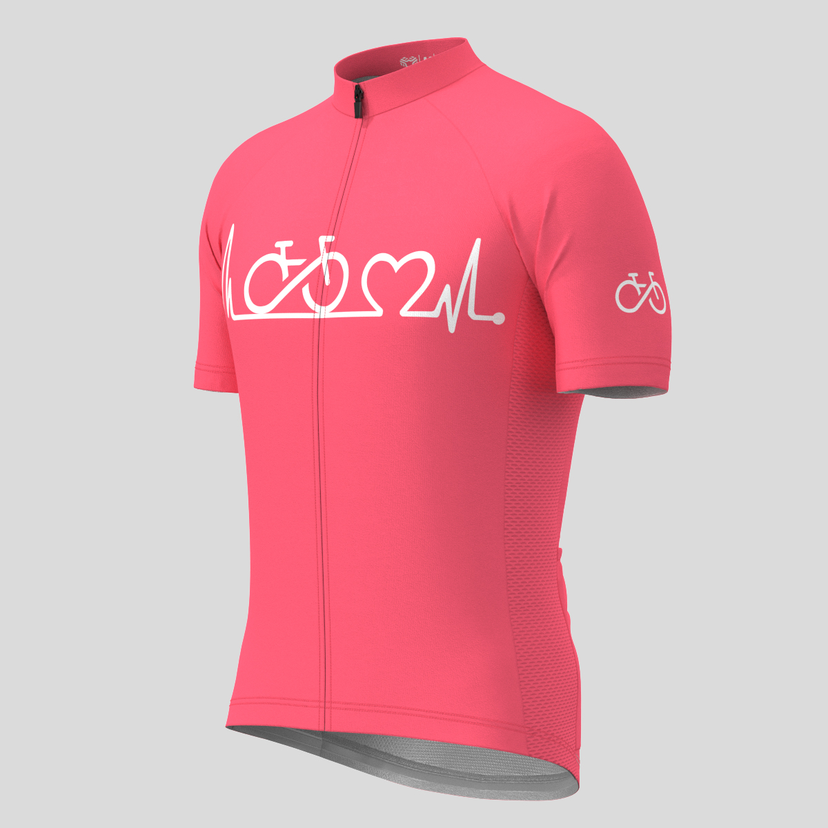 Bike Heartbeat Men's Cycling Jersey Pink Sanpella.cc