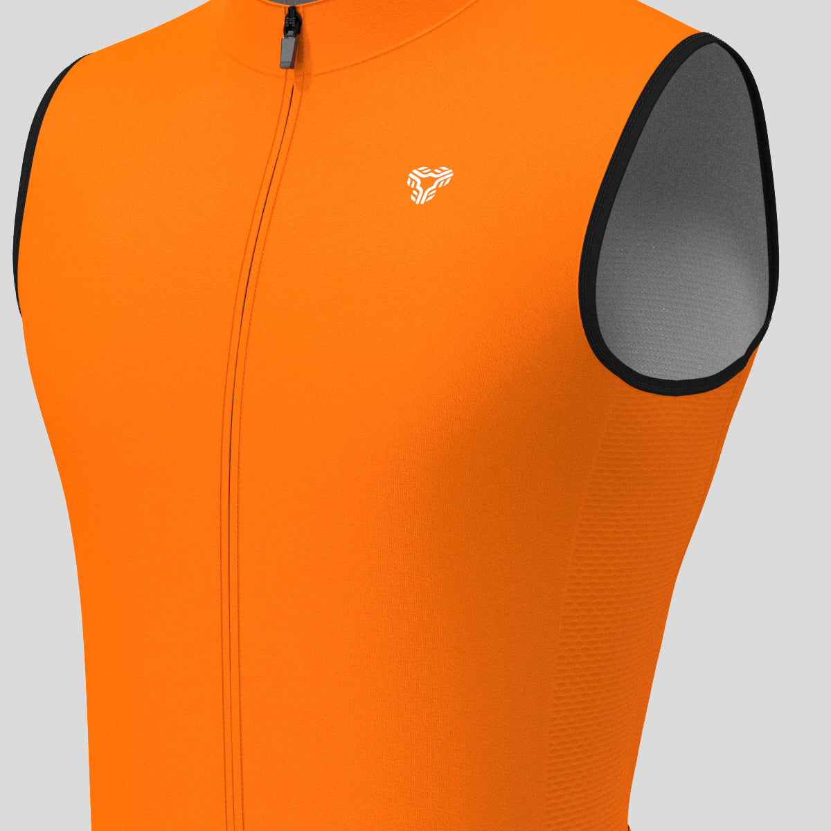Men's Minimal Solid Sleeveless Cycling Jersey - Orange