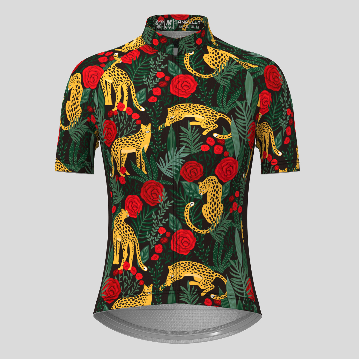 Leopards Tropical Leaves Roses Women's Cycling Jersey