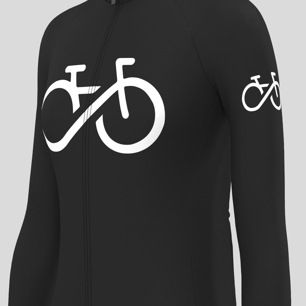 Bike Forever Women's LS Cycling Jersey - Black