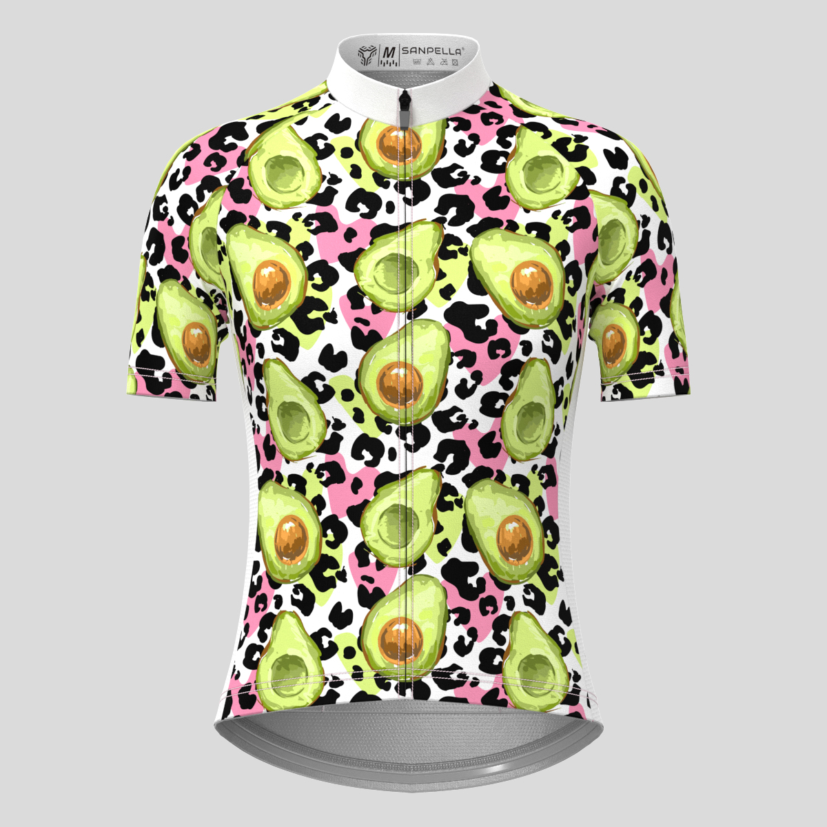 Avocado Leopard Print Women's Cycling Jersey