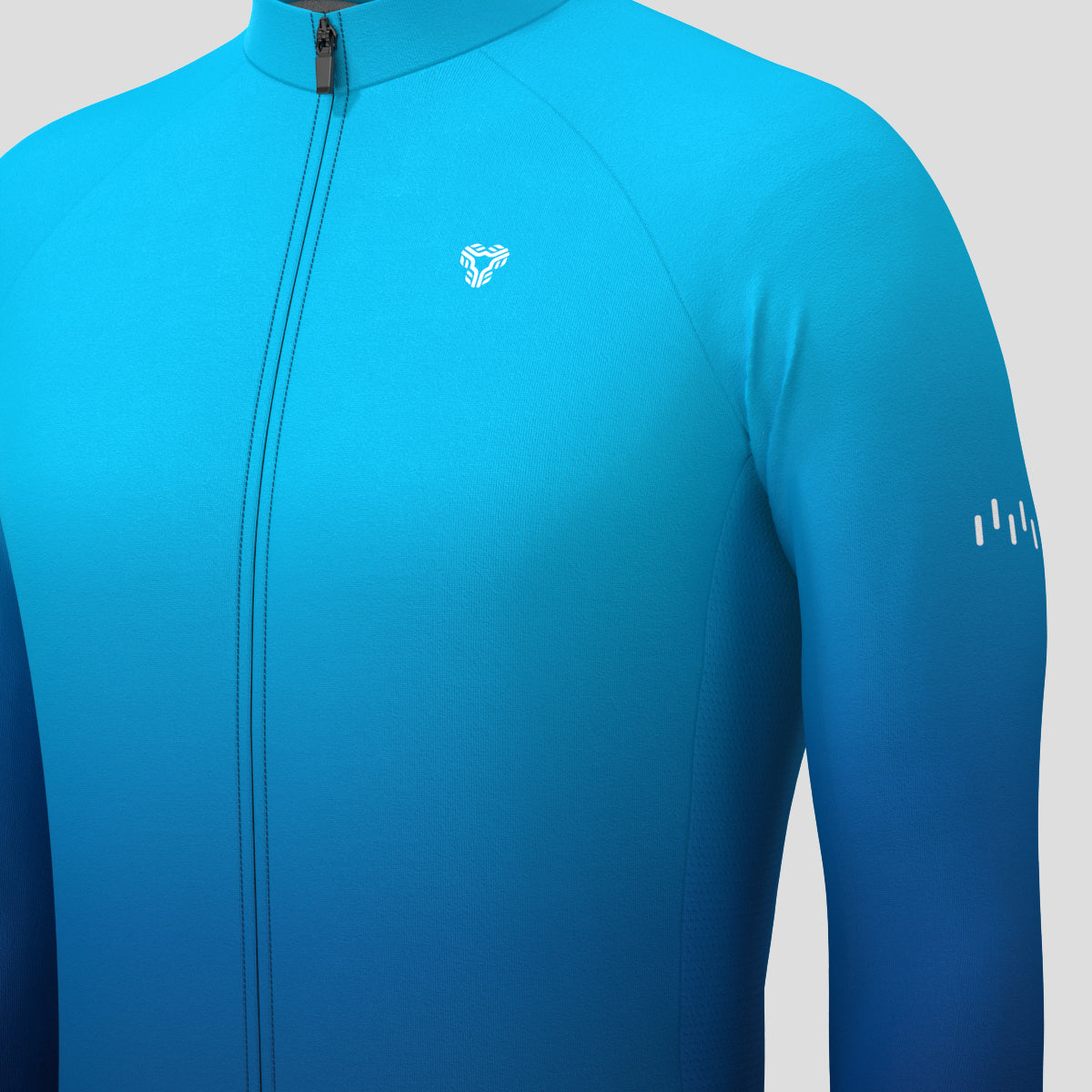 Men's Minimal Gradient LS Cycling Jersey - Blue Planet