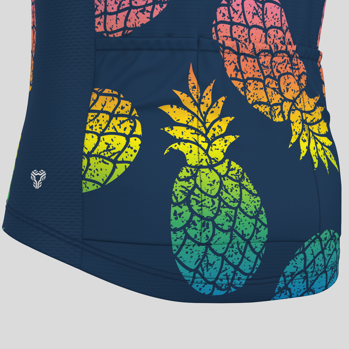 Men's Abstract Rainbow Pineapple Cycling Jersey