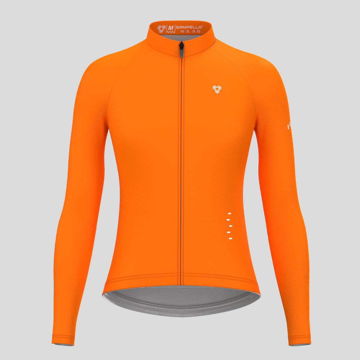 Women's Minimal Solid LS Cycling Jersey - Orange