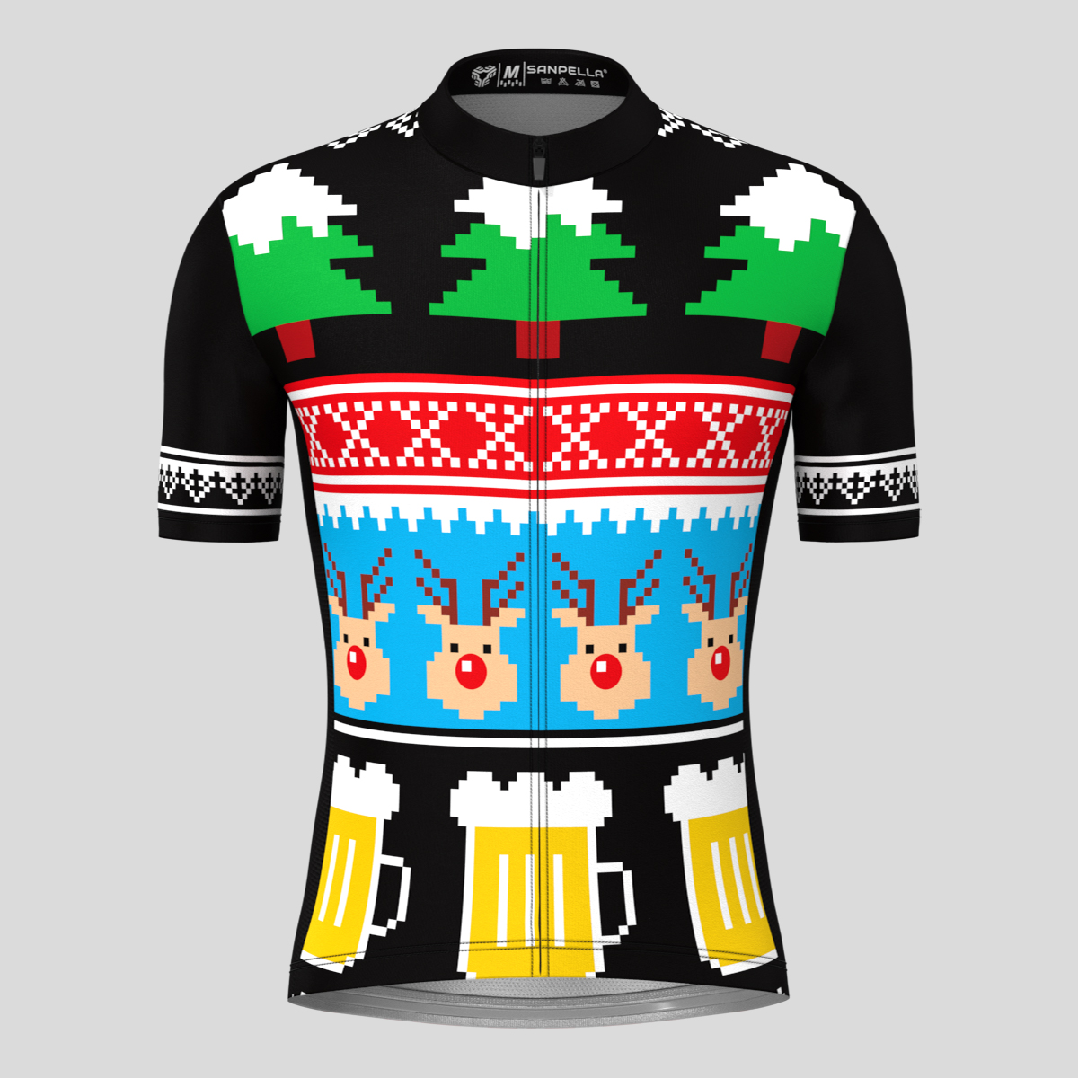 Ugly Sweater Beer Reindeer Men's Cycling Jersey