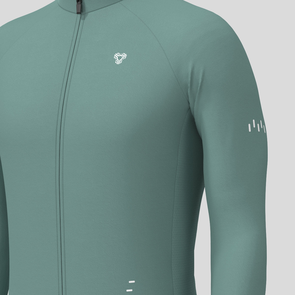 Men's Minimal Solid LS Cycling Jersey - Sage