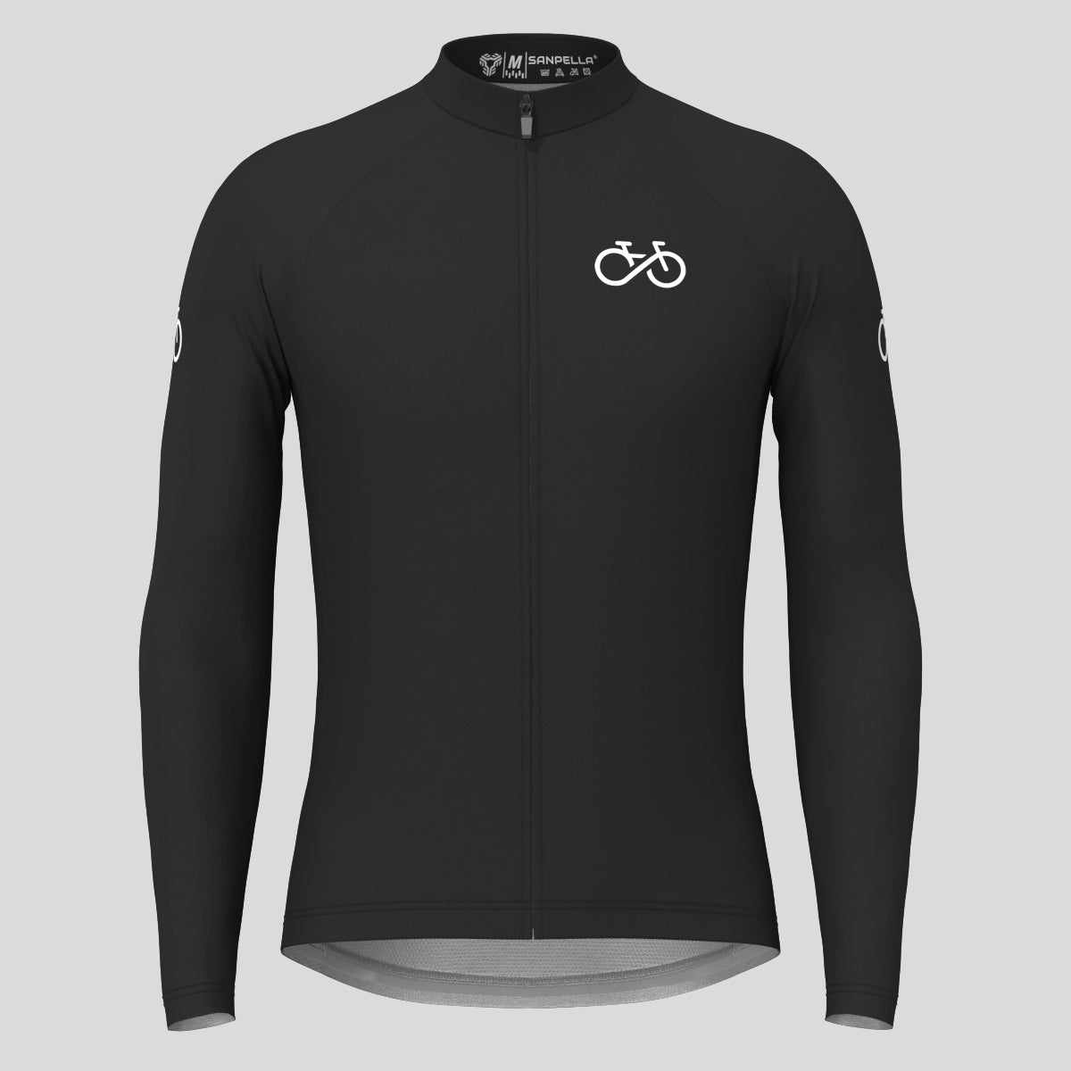 Men's Ride Forever LS Cycling Jersey - Black