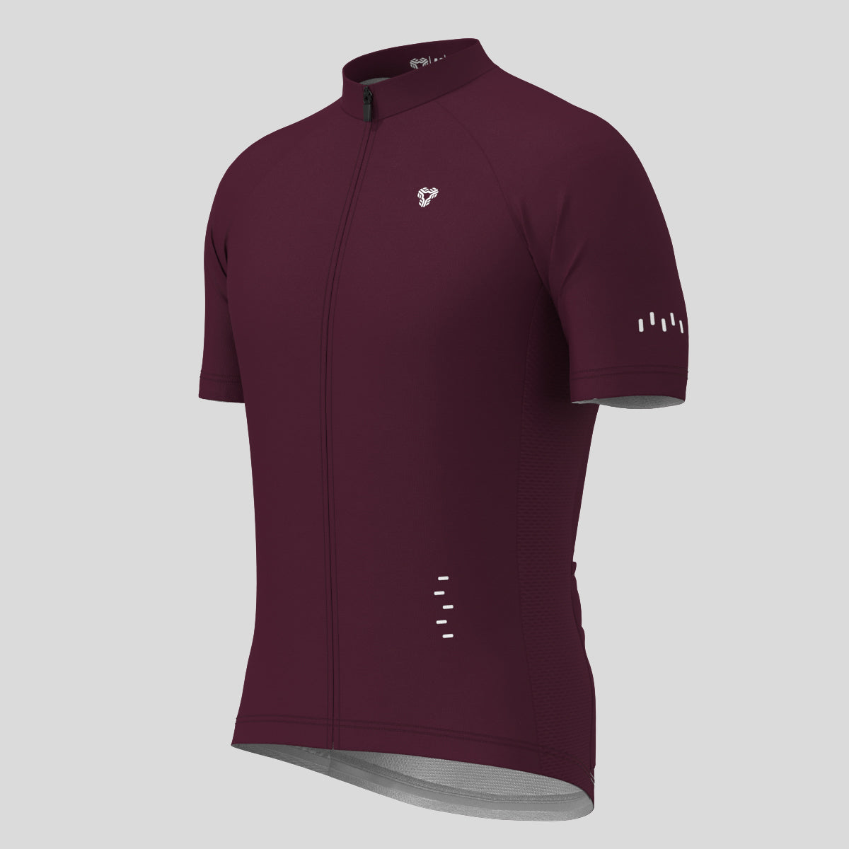 Men's Minimal Solid Cycling Jersey -Burgundy | Sanpella.cc