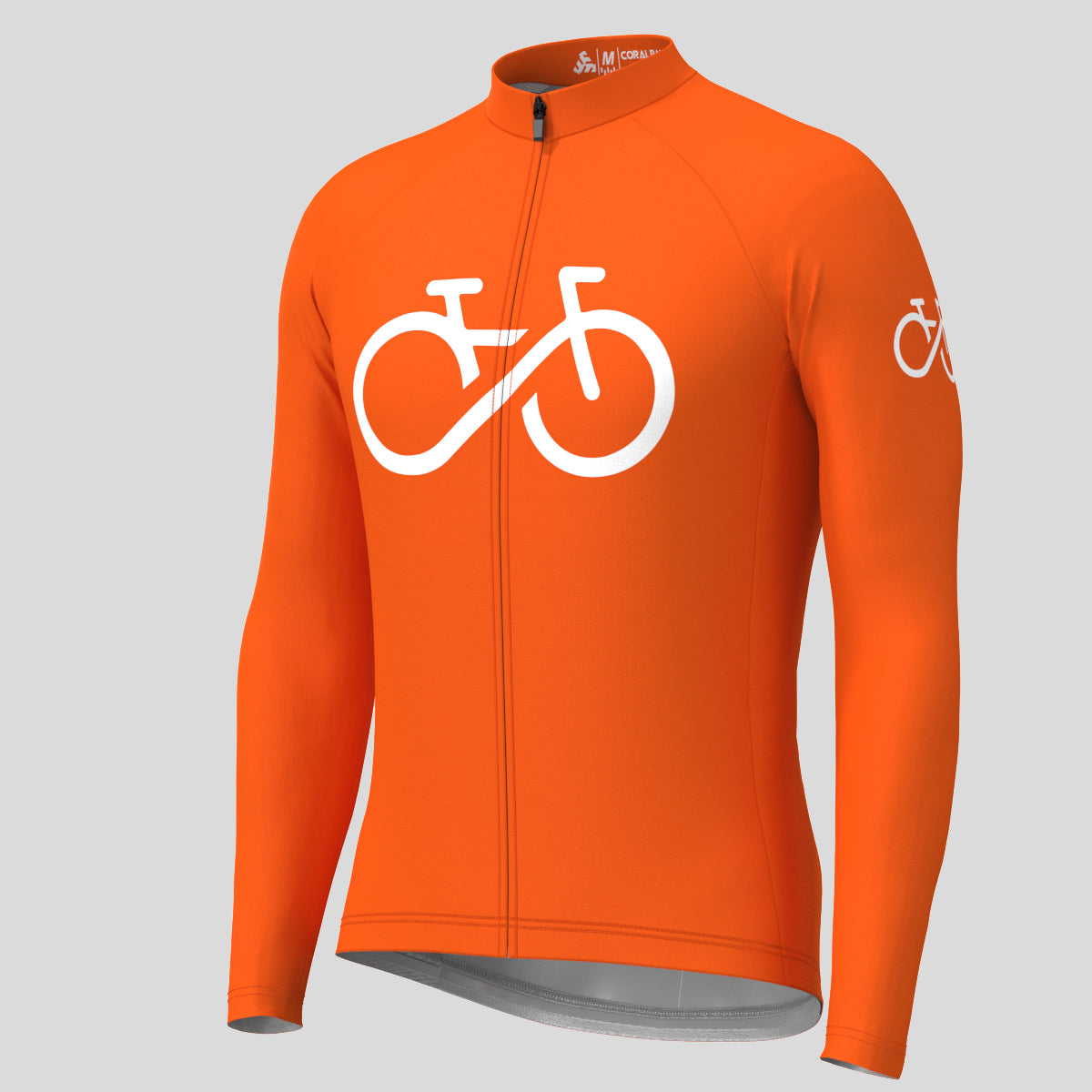 Bike Forever Men's LS Cycling Jersey - Tangerine