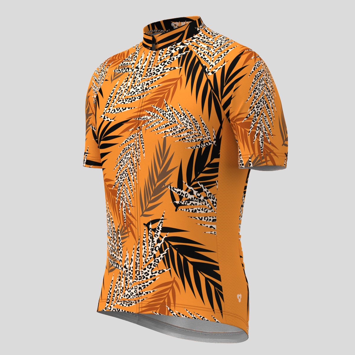 Tropical Exotic Leaves Leopard Men's Cycling Jersey Sanpella.cc