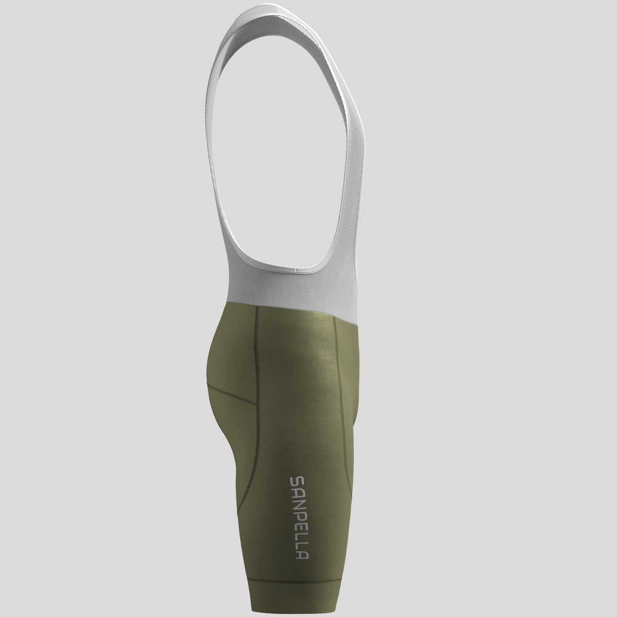 Minimal Solid Men's Bib Shorts - Olive