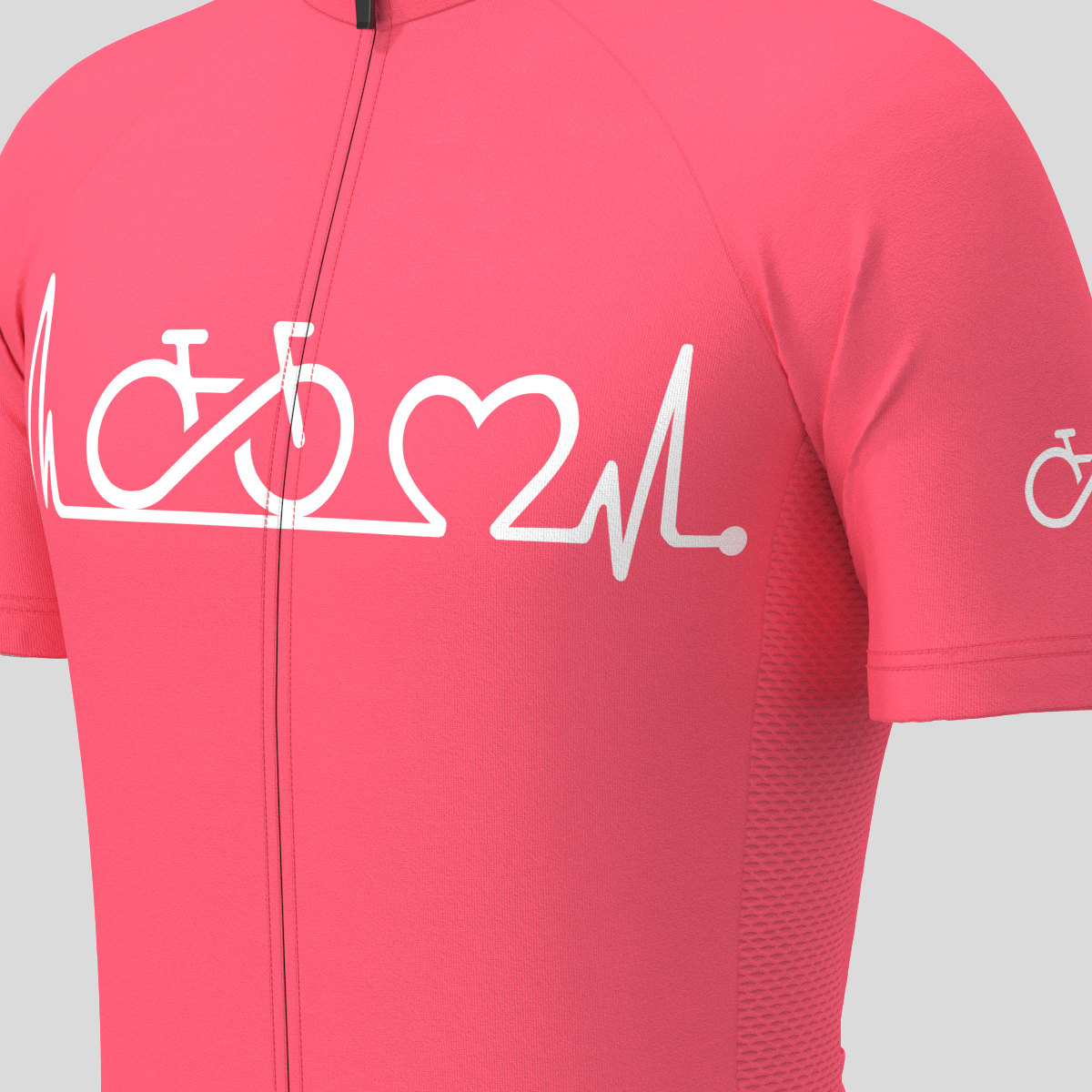 Bike Heartbeat Men's Cycling Jersey - Pink