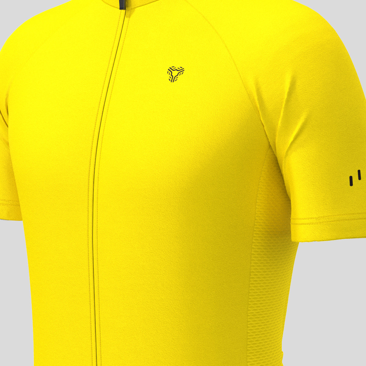 Men's Minimal Solid Cycling Jersey -Maize