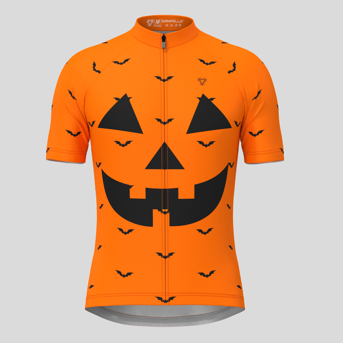 Men's Halloween Bat Pumpkin Cycling Jersey