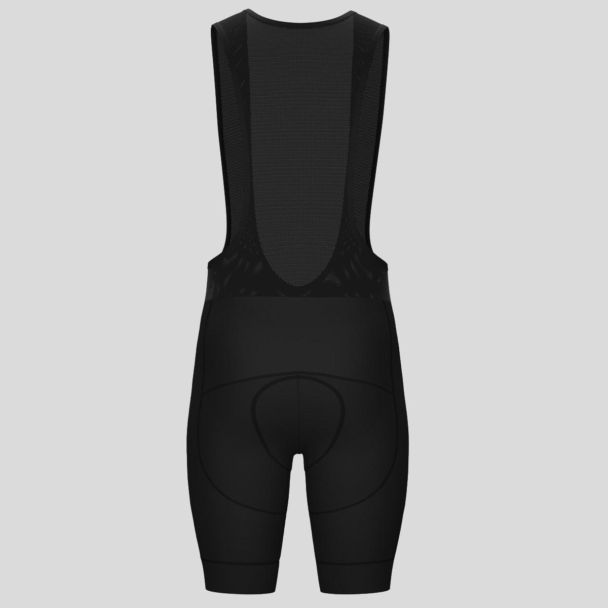 Minimal Solid Men's Bib Shorts - Black