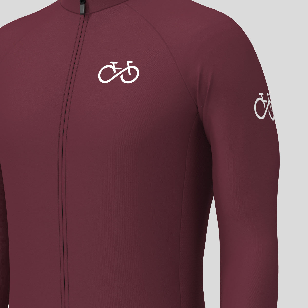 Men's Ride Forever LS Cycling Jersey - Plum