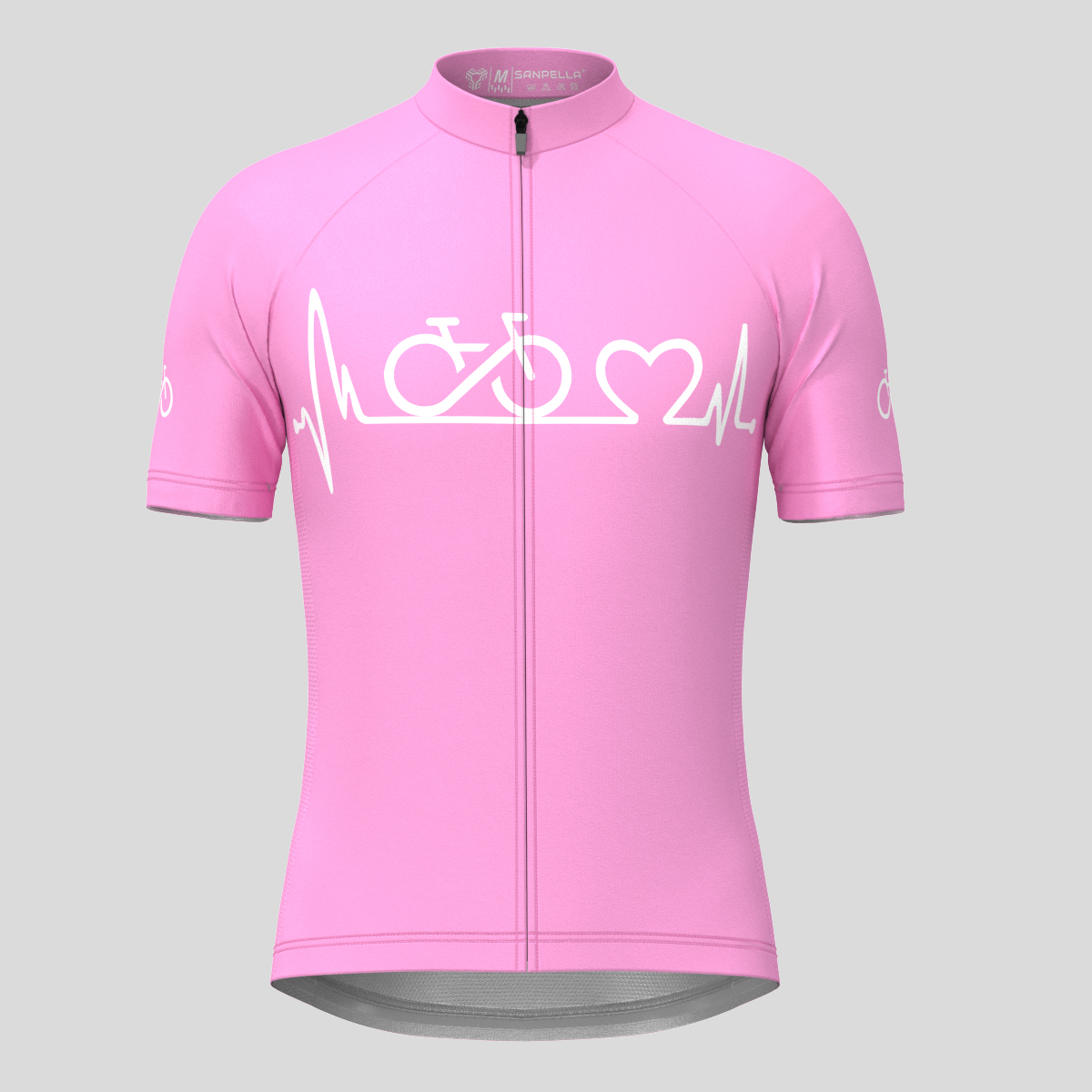 Bike Heartbeat Men's Cycling Jersey - Neo Pink