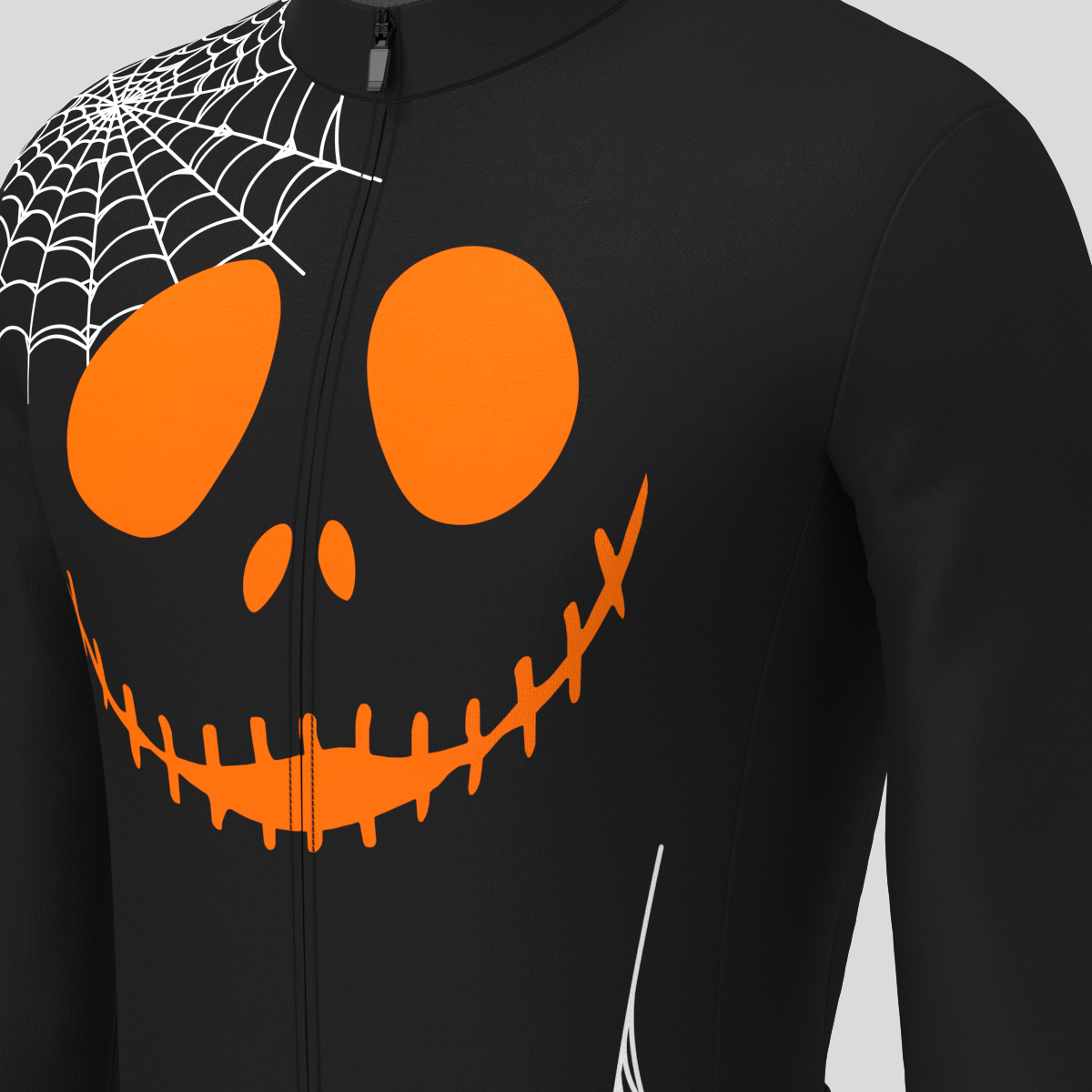 Jack Face Spiber Men's Halloween LS Cycling Jersey