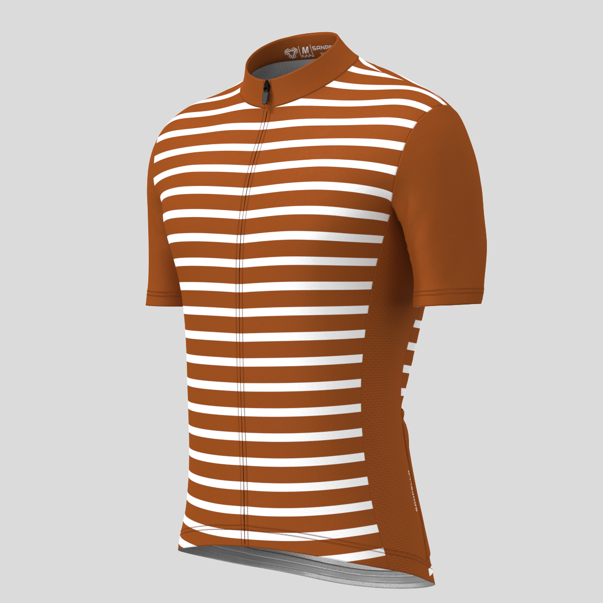 Men's Minimal Stripes Cycling Jersey - Caramel