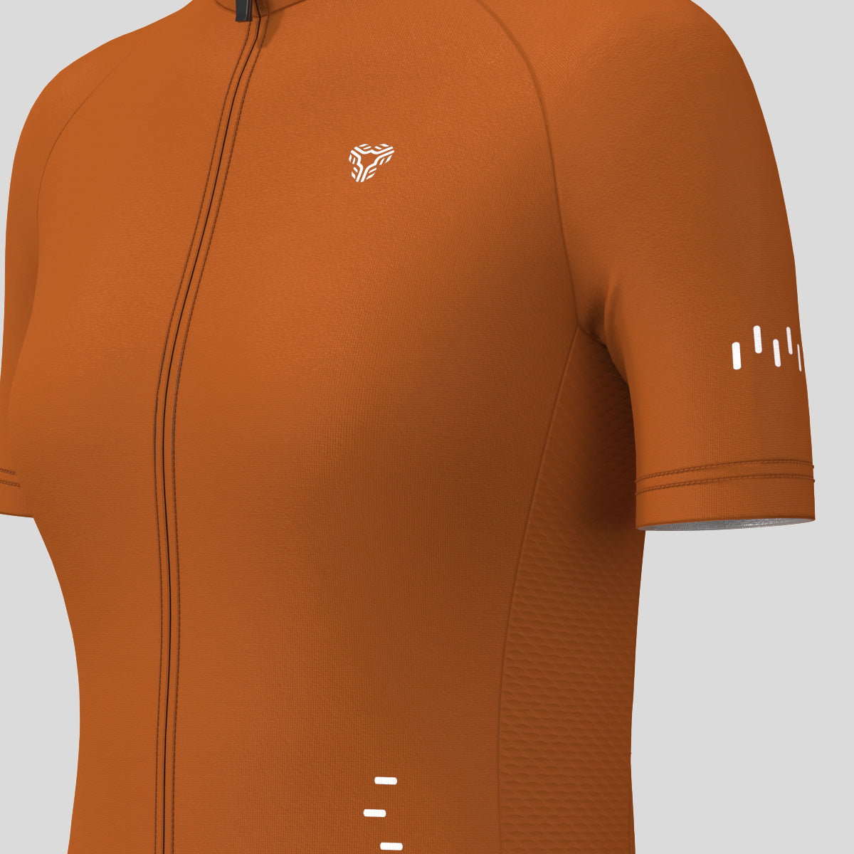 Minimal Solid Women's Cycling Jersey - Caramel