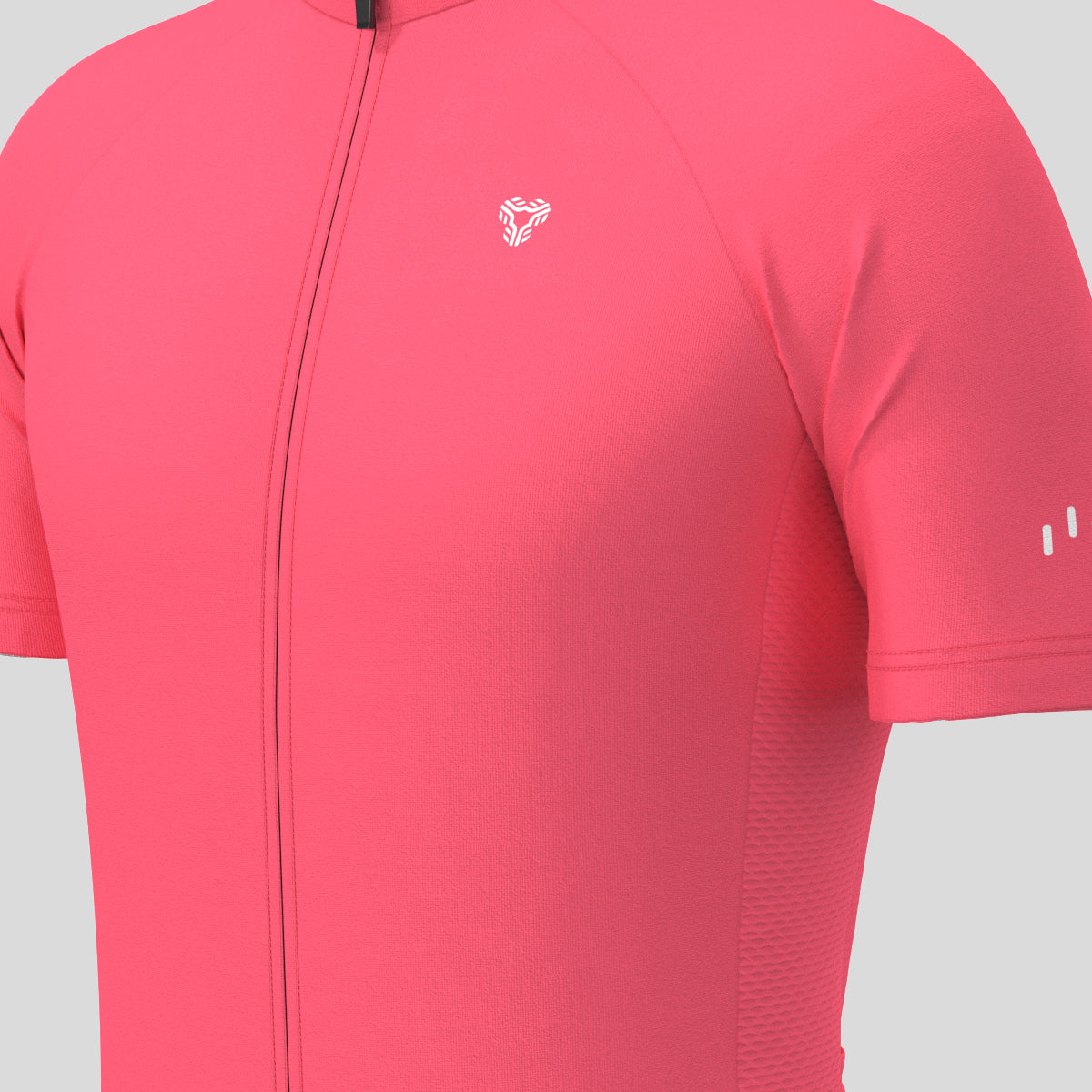 Men's Minimal Solid Cycling Jersey -Pink